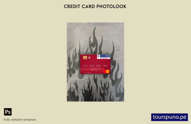listo para imprimir plantilla frontal de aspecto fotográfico mastercard de Kenya